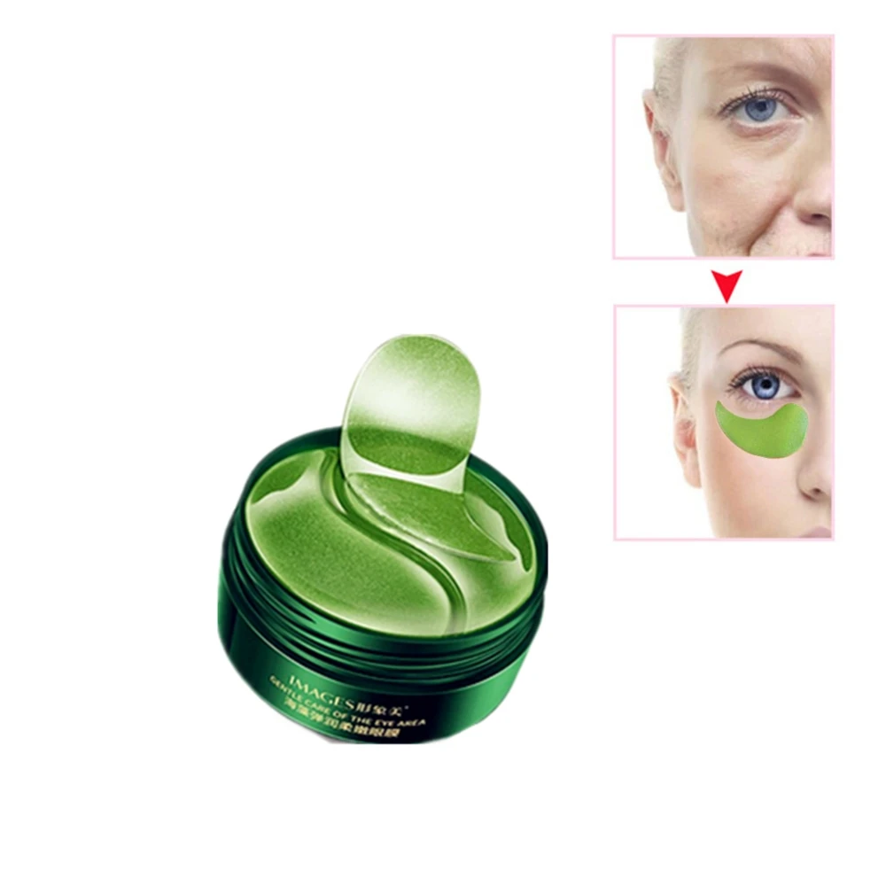 Морские водоросли кожи удаление морщин Зелёный чай активация глаз маски слайд