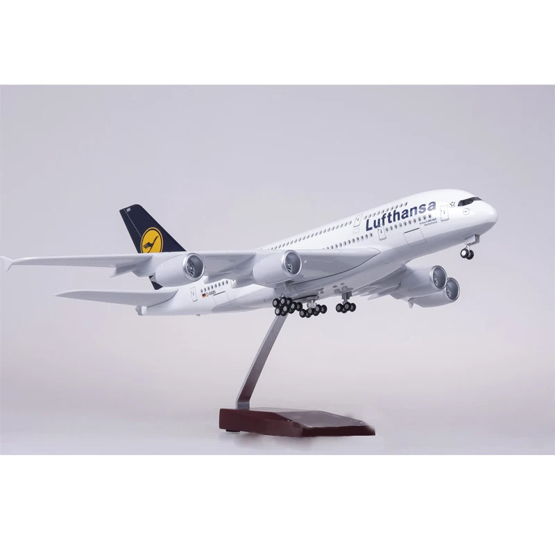 Модель самолета 1/160 модель Аэробус Lufthansa A380 45 5 см светильник легкое колесо литый