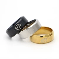 black titanium steel anime ring with the same style trend fashion personality simple party jewelry men and women couple accessor