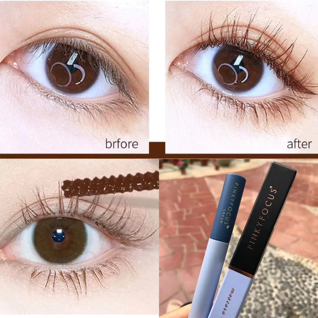 

Новинка 2020 года, Водостойкая тушь для ресниц с защитой от размазывания, Подкручивающая тушь для ресниц, маленькая черная и коричневая тушь д...