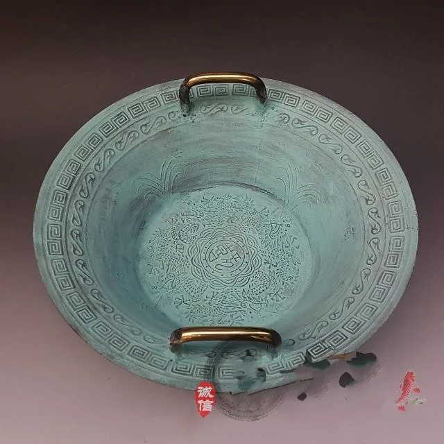 

LAOJUNLU Pure Copper Dragon Wash Basin Hand Basin Decoration Health Care Wash Basin Hand Splatter Splash, small