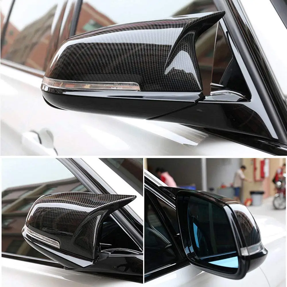 Купи Car Carbon Fiber Rearview Mirror Cover Rear View Mirror Sticker Frame Trim For BMW 5 Series F10 6 Series F06 7 Series 2013~2015 за 2,078 рублей в магазине AliExpress