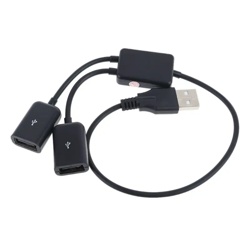 

Прочный USB-кабель OTG Hub, высокоскоростной USB 2,0 штекер на двойной гнездо, адаптер, конвертер, шнур, провод
