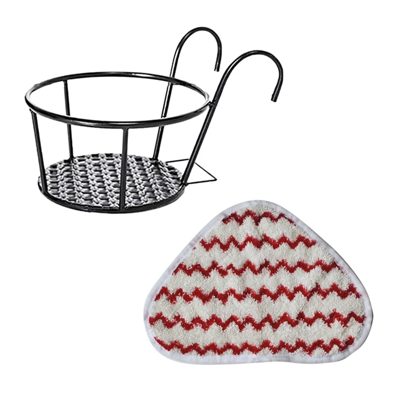 

1 металлический держатель для цветов, подставка для стен, искусственная кожа и 4 шт. многоразовых тканевых тройных углов, коврик для швабры д...