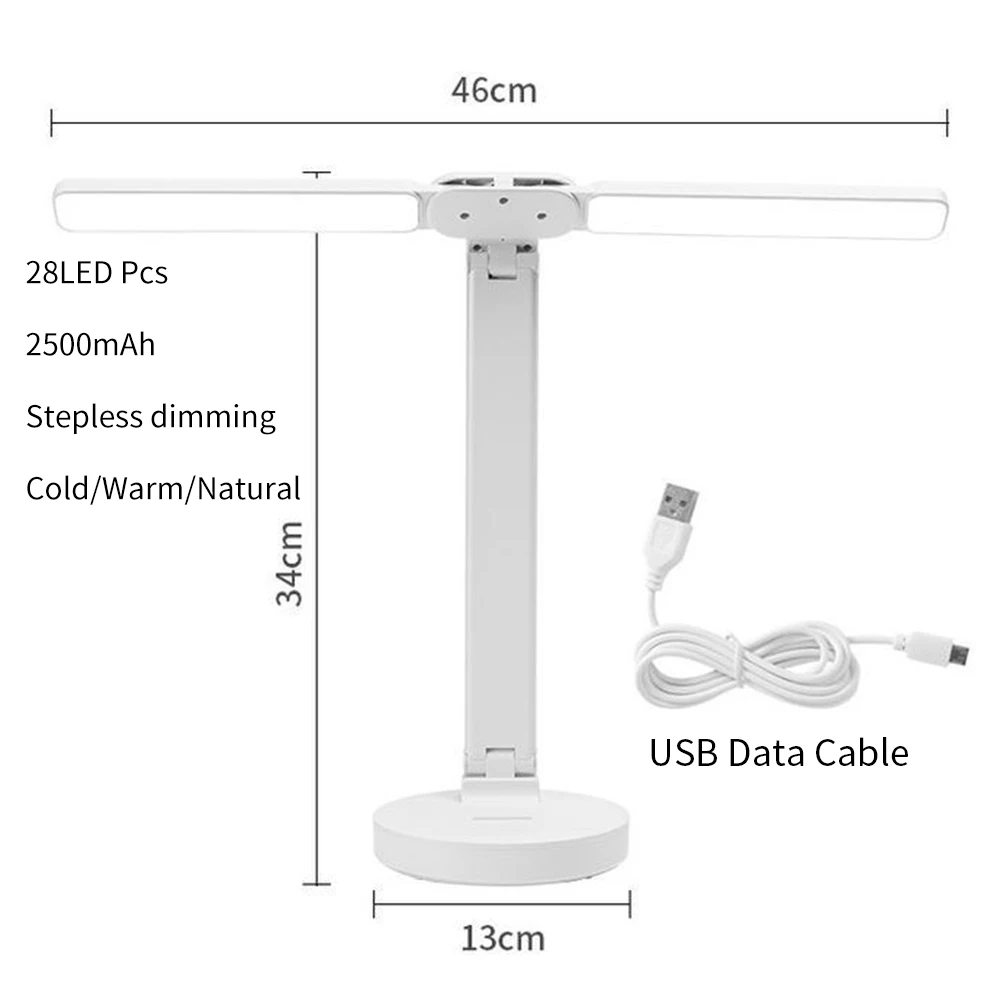 LED Table Lamp Foldable Desk Phone Holder Touch Dimmable Child Protect Study Reading Light USB Rechargeable Bedroom lamp | Лампы и