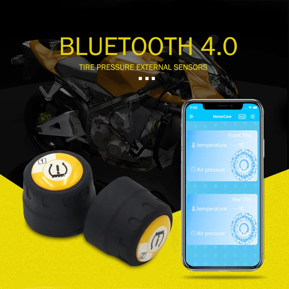 2 шт. V100B TPMS внешние датчики для мотоцикла режим приложения Bluetooth система контроля