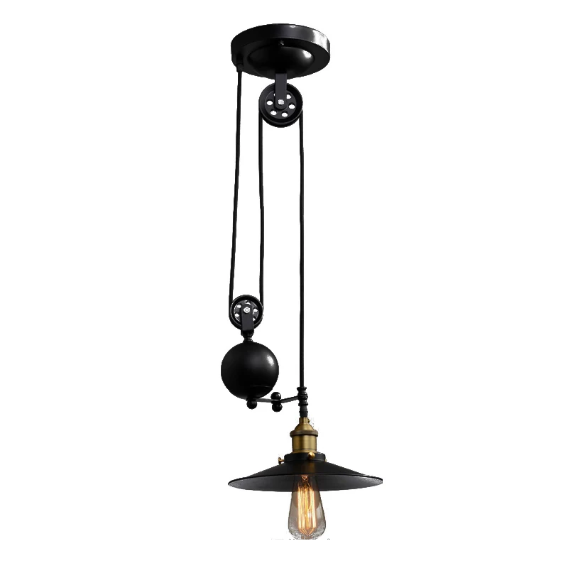 

E27 Vintage Loft Retro Pendant Light 2/3 Heads Sconce Hanging Pulley Lamp Fixtures Restaurant Bar Home Decoration AC110-240V