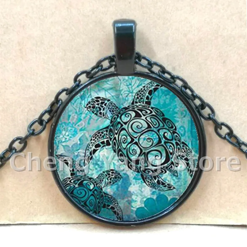 Синий океан Морская жизнь ювелирные изделия черепаха дельфин ракушка ожерелье