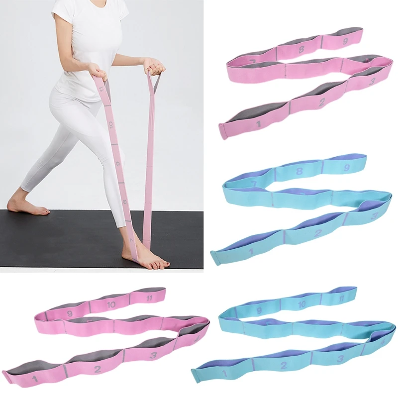 

Yoga Pull Strap Belt Elastic Latin Dance Stretching Band Loop Yoga Pilates Bands