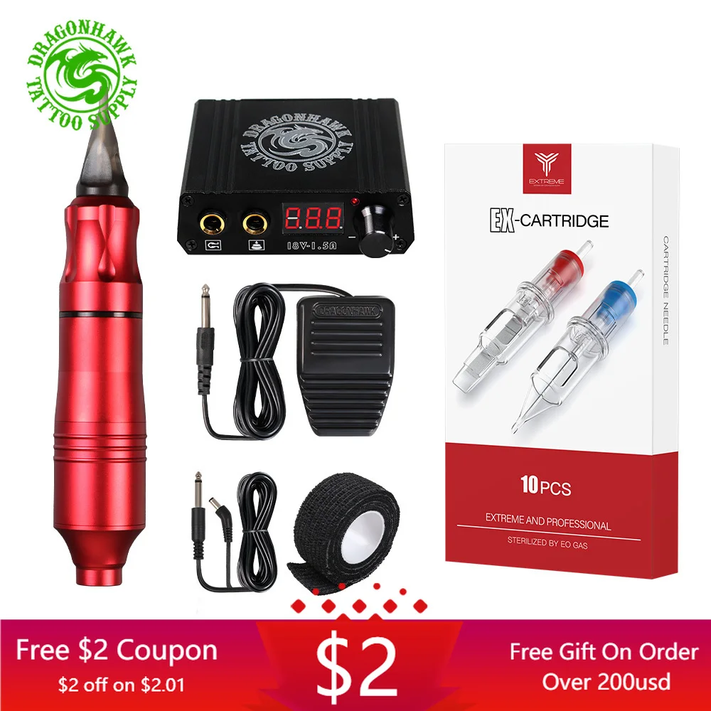 Хит продаж профессиональная машинка для тату Вращающаяся ручка костюм