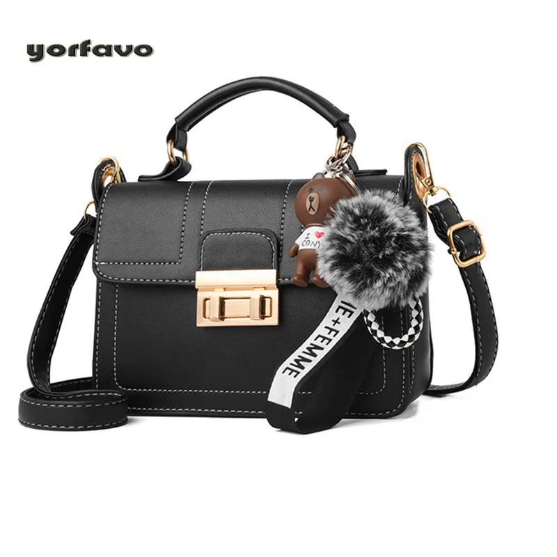 Новая сумка мессенджер через плечо женская на аксессуары в виде мишки Сумка с