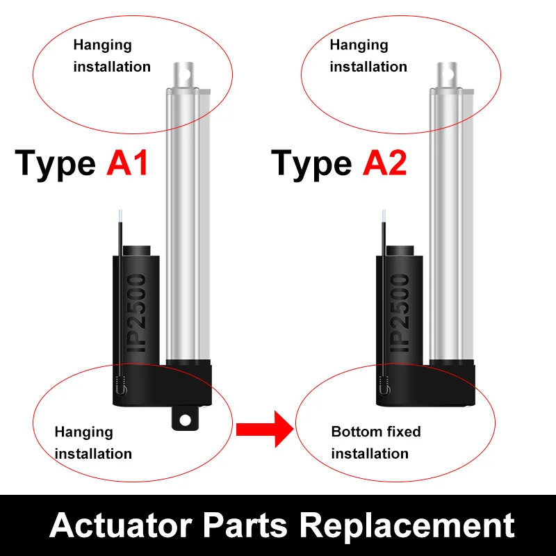 1000mm Linear Actuator DC24V DC12V 2000N 200KG 850mm 900mm 950mm Stroke Electric Lift Push Drag with Bracket No Noise - купить по