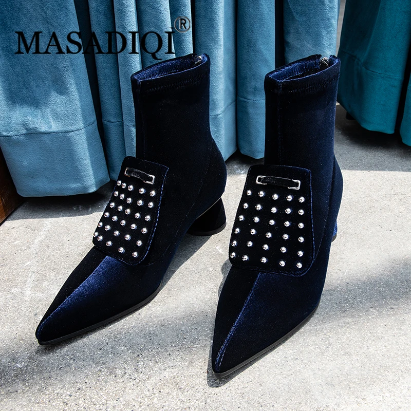 MASADIQI/Женские Ботинки martin женские рыцарские сапоги из натуральной кожи