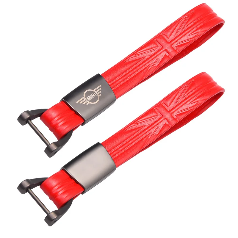 Стайлинг автомобиля кожаный брелок для ключей веревка декор Mini Cooper JCW One S R55 R56 R60 F54