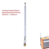 high quality ideal replacement 765mm 7 sections tv antenna telescopic antenna aerial for radio tv car antennas 1pc
