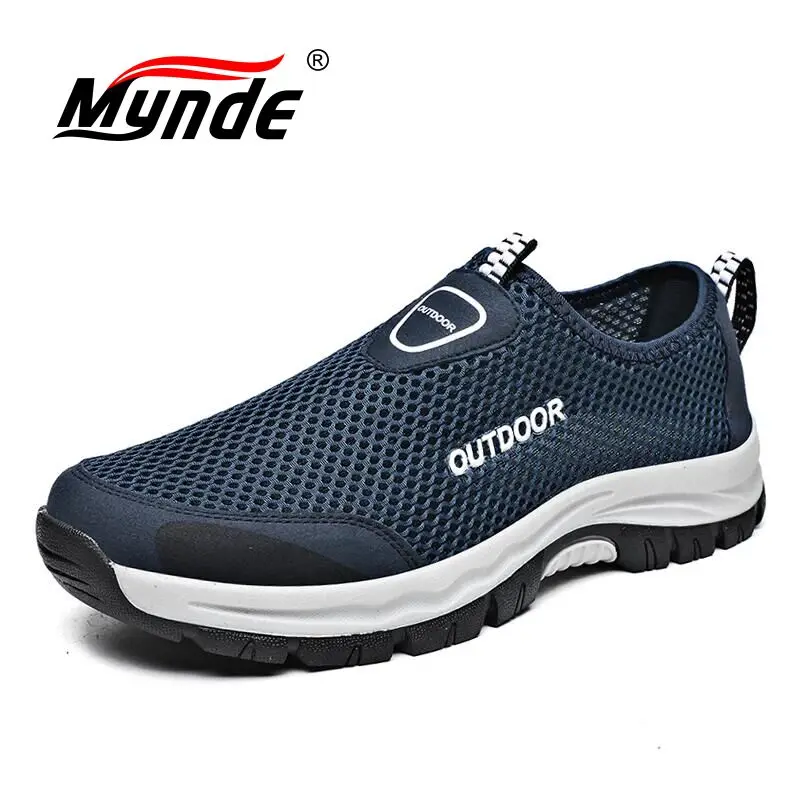 

Кроссовки мужские сетчатые на шнуровке, дышащие удобные, Повседневная прогулочная обувь, модные спортивные, размеры 38-48