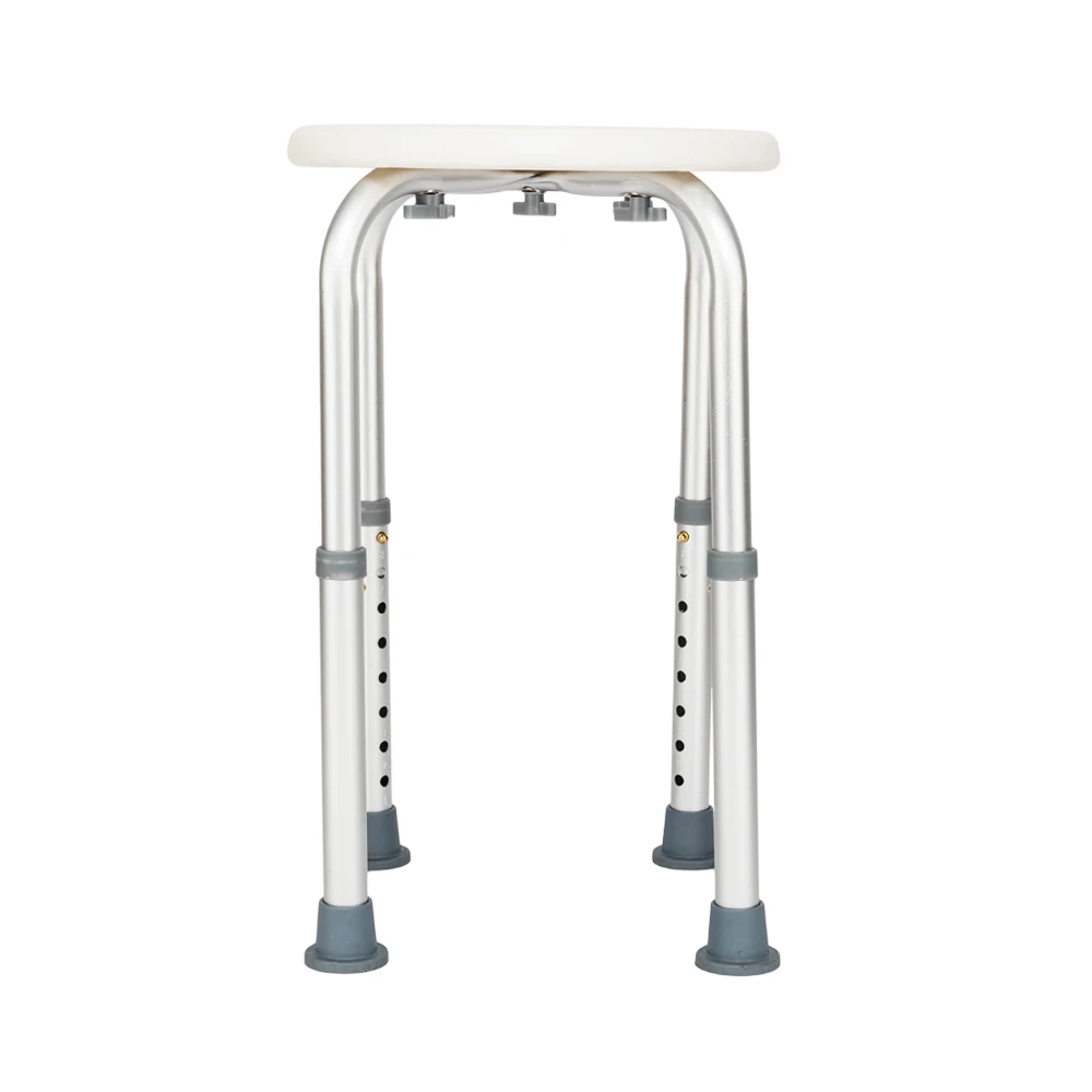 

8 Levels Adjustable Aluminum Alloy Elderly Round Shower Stool