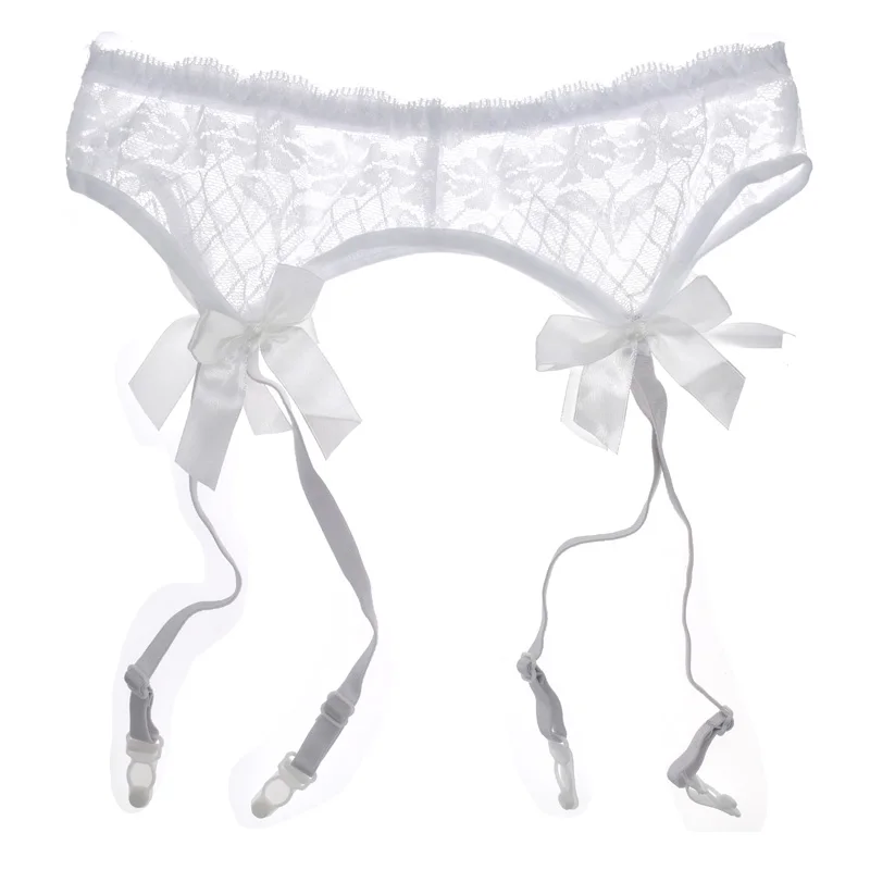 Сексуальное нижнее белье Ligas с прозрачным кружевом пояс подвязка для женщин