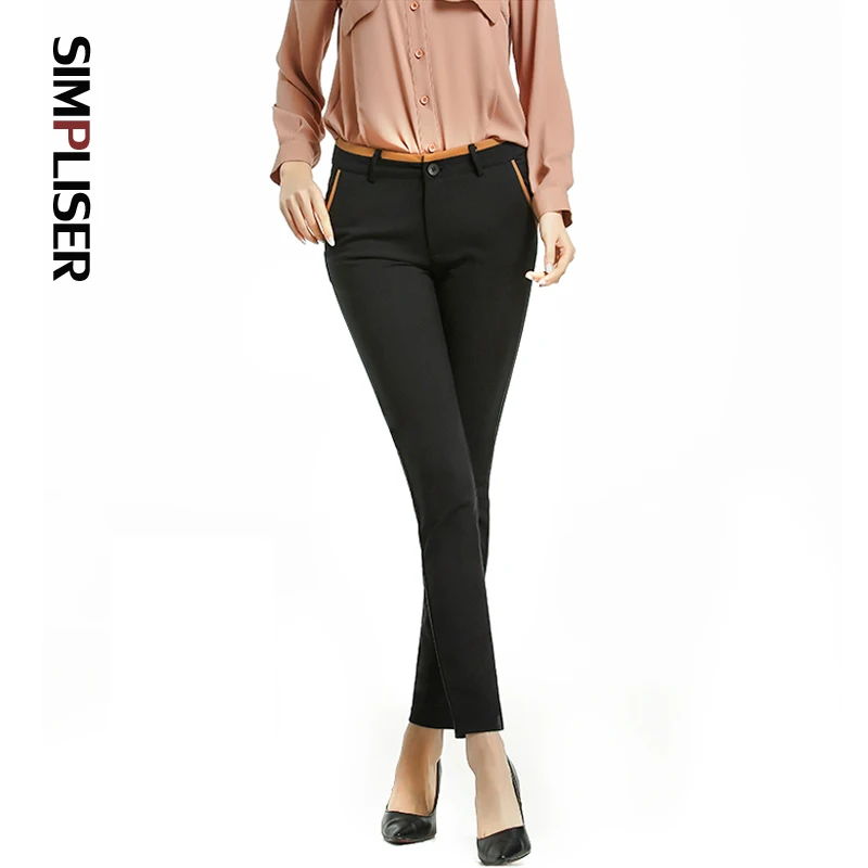 Простые женские брюки размера плюс 3xl Женские рабочие офисная одежда деловые