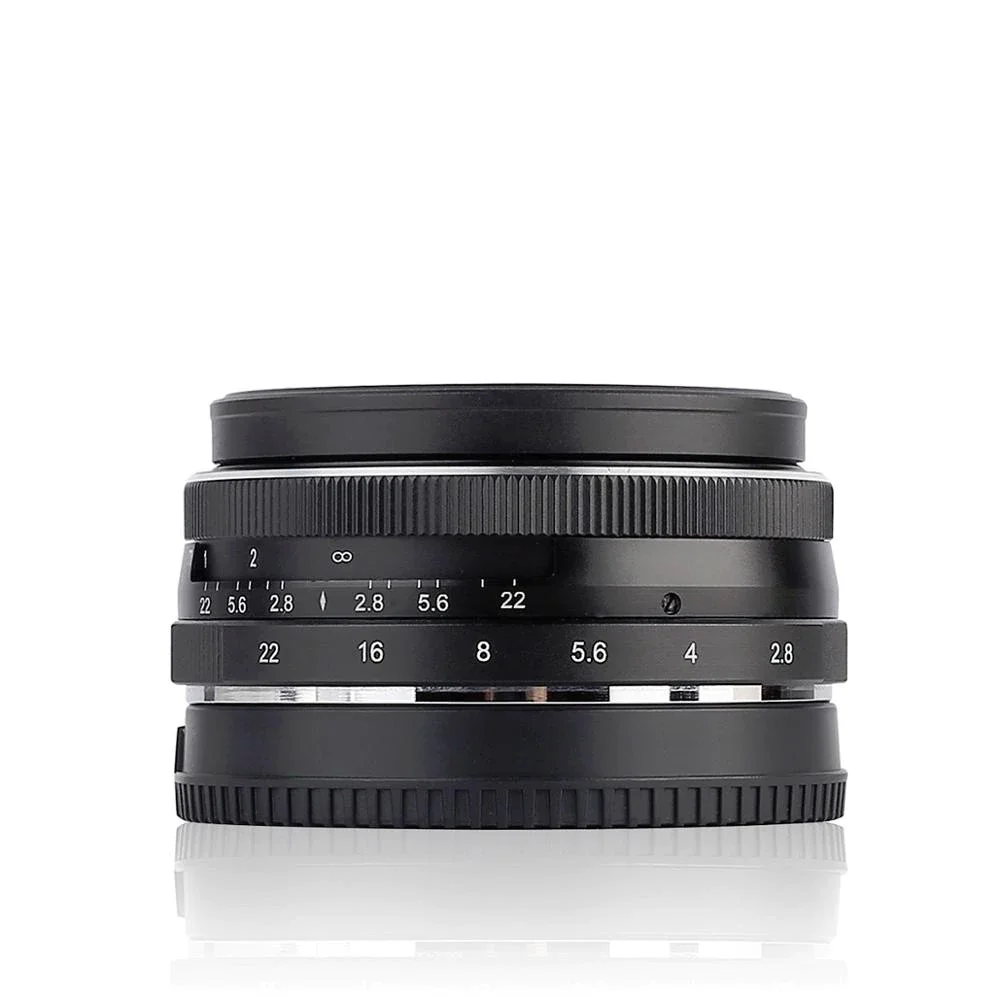 Meike 28mm f2.8 fixed manual focus lens for Canon EOS M Sony E Fuji Fujifilm X Olympus Panasonic M4/3 Mount Mirrorless