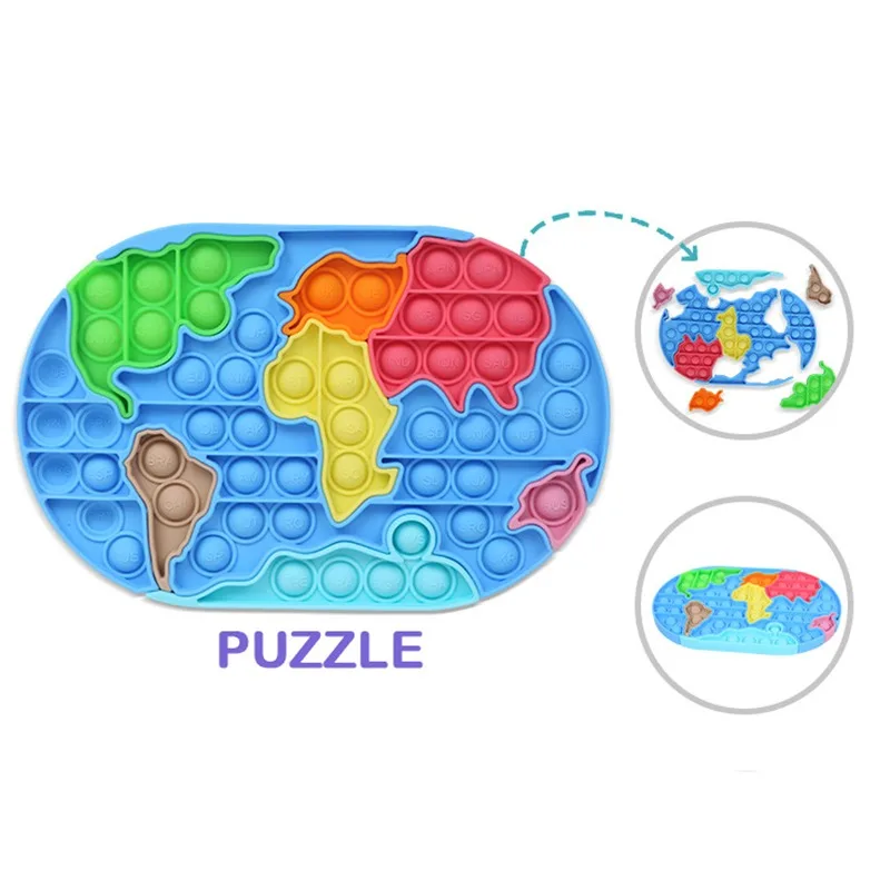 Фото Fitget игрушки, радужная игра для взрослых и детей, пузырьки, сенсорные детские игрушки, особые потребности, снятие стресса, буквы с простым зат... №3