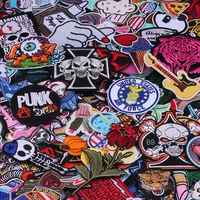 30 pcslot tiger patches iron on for jacket jeans backpack flower stickers girl sewing embroidered cloth decoration style random
