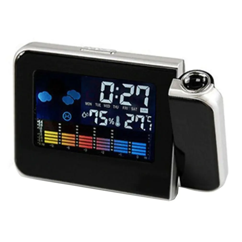 

Creative Fashion Lcd Electronic Clock Weather Forecast 8190 Projection Clock Snooze Color Screen Clock