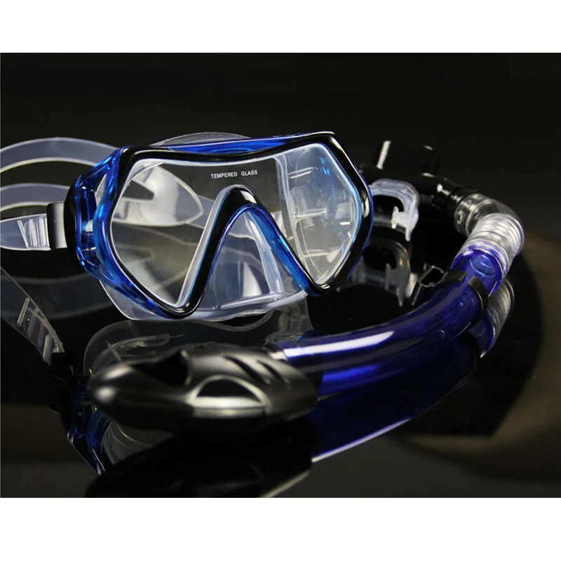 

New Professional Diving goggles Men and women Swim snorkel tube adults scuba monofin Snorkeling Swimming glasses Diving mask Set