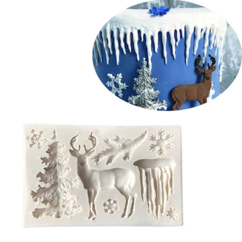 

Силиконовые формы для рождественской елки с оленями Xumillion