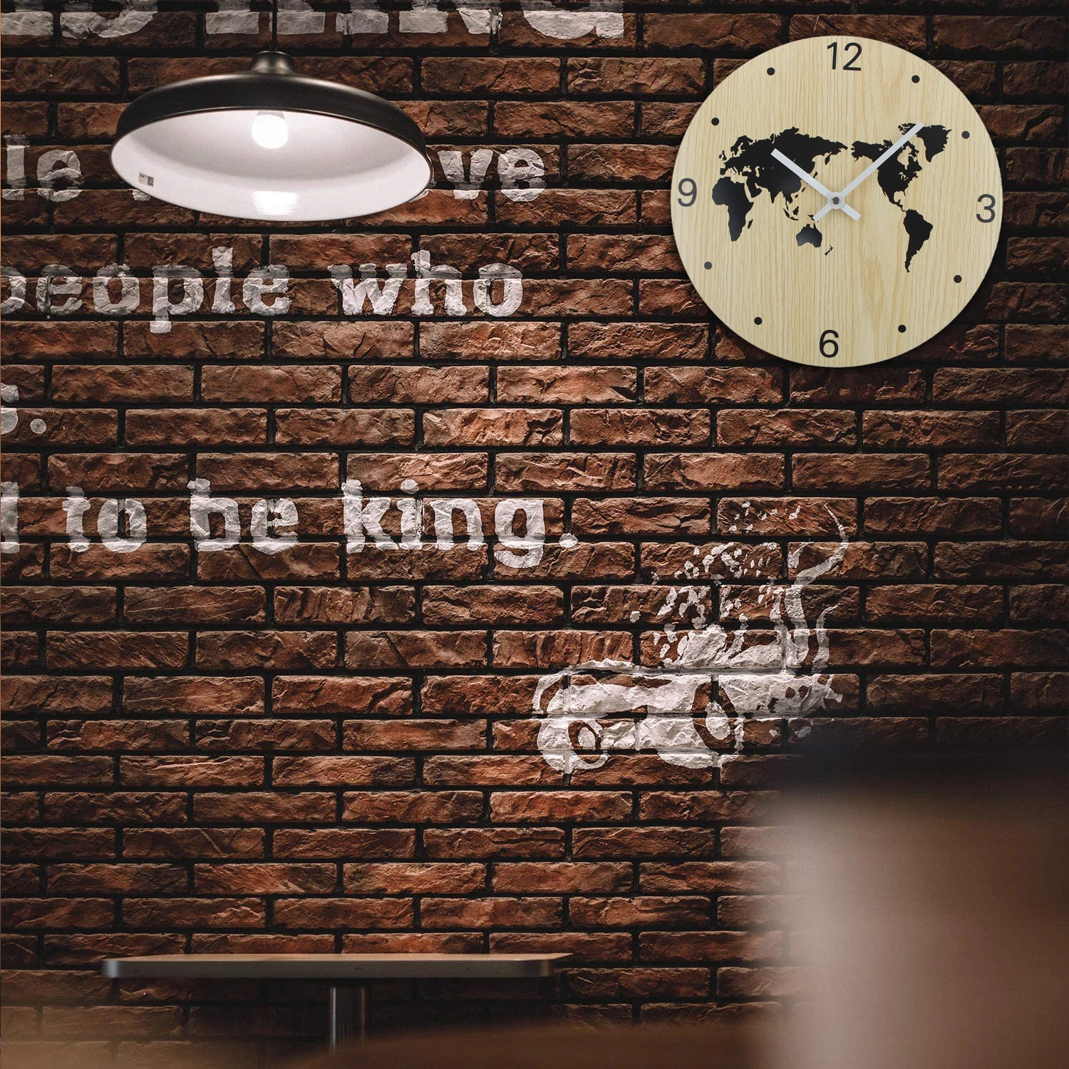 Настенные часы с изображением карты мира деревянные настенные цифрами бесшумные