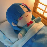 anime plushies rezero starting life in another world cosplay rem plush doll stuffed toy sleeping mascot with accessories gift