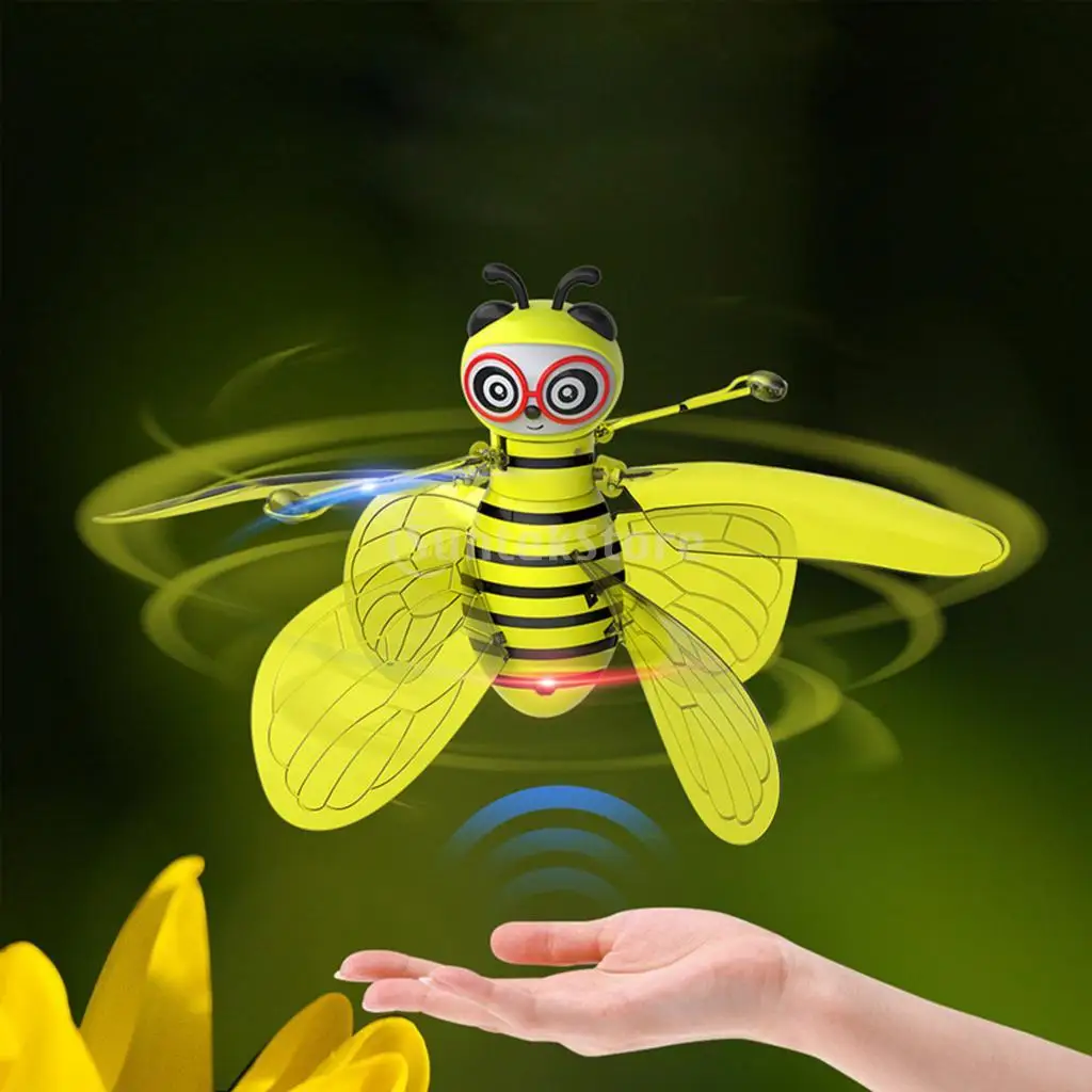 

Flying Bee Drone Toy Infrared Induction Helicopter Teen Toy w/ LED Light