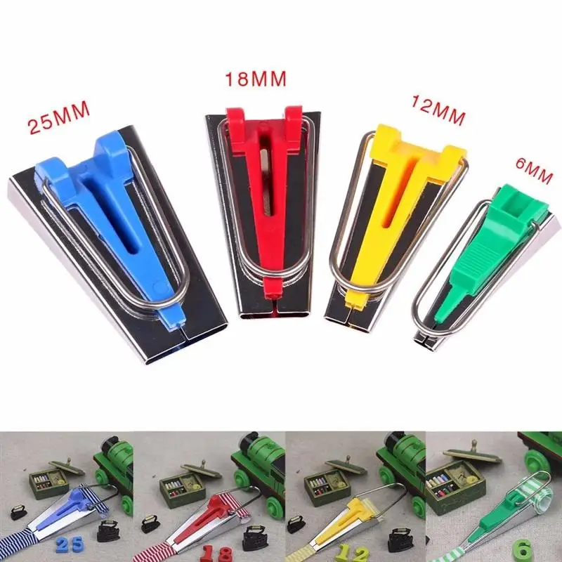 

Fabric Bias Tape Makers Binding Tools Sewing Quilting Splicing Cloth Tape Maker Binding Tool Quilting Sewing 6mm 12mm 18mm 25mm