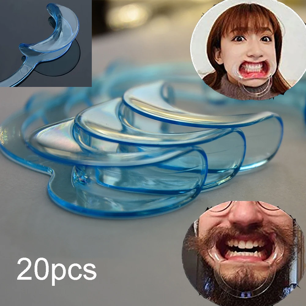 20pcs C Форма роторасширитель рот кляп стоматологические инструменты для щек Ретрактор рот Рассекатель губы ротовой роторасширитель для чистки стоматологические материалы
