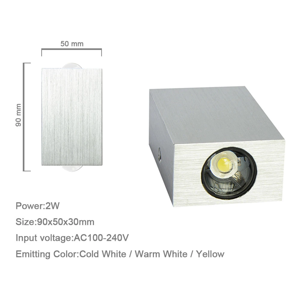 Современный светодиодный настенный светильник 2 Вт 4 6 8 для помещений лестницы