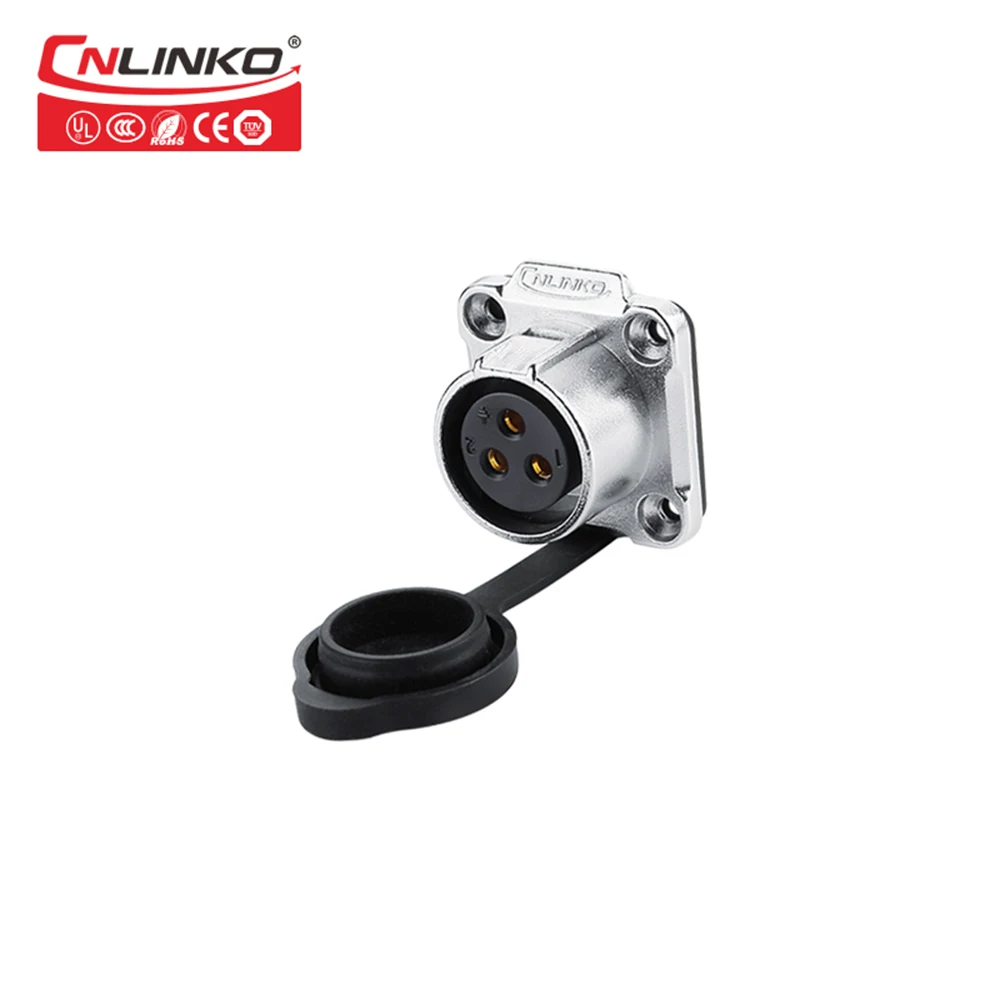 CNLinko 3-контактный AC водонепроницаемый круглый разъем для наружного освещения