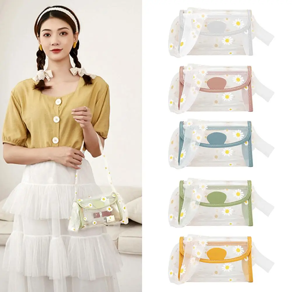 

Fashion Women Print Transparent Jelly Tote Bag Handbag Shoulder Pouch Shoulder bag new personality mobile phone bag