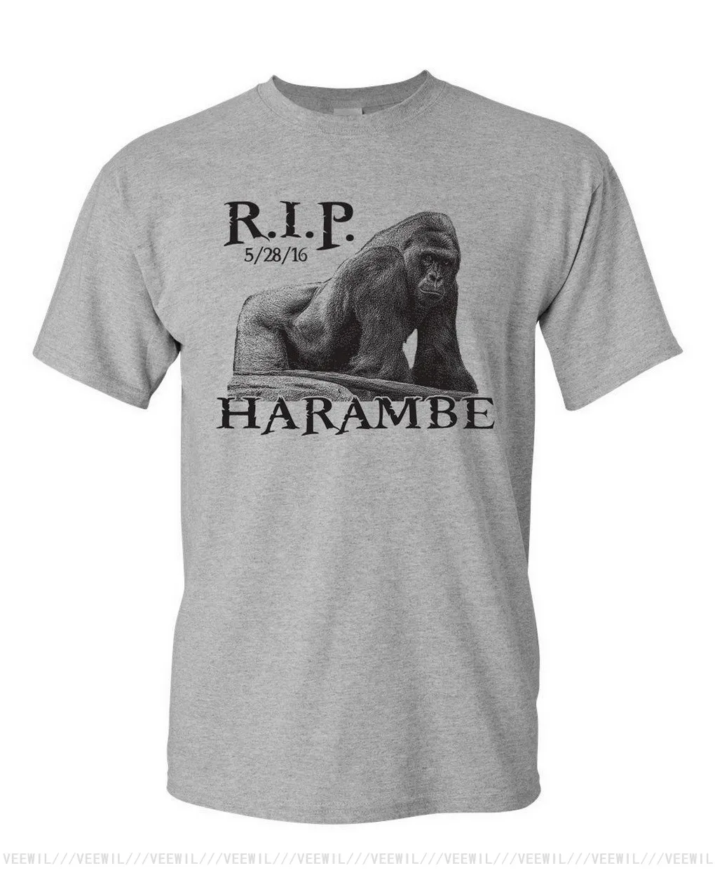 Мужские топы Harambe The Gorilla RIP, футболка 1419, футболка с индивидуальным экраном