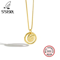 ssteel 925 sterling silver pendant necklace korean concise irregular gold chain valentines day gift cadenas de plata 925 mujer