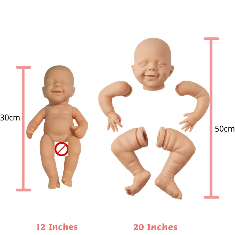

DIY Reborn Baby Doll Mold April Unpainted Unfinished Blank Vinyl Kit For Kids Handmade Toy Wholesale 20 Inches or 12 Inches
