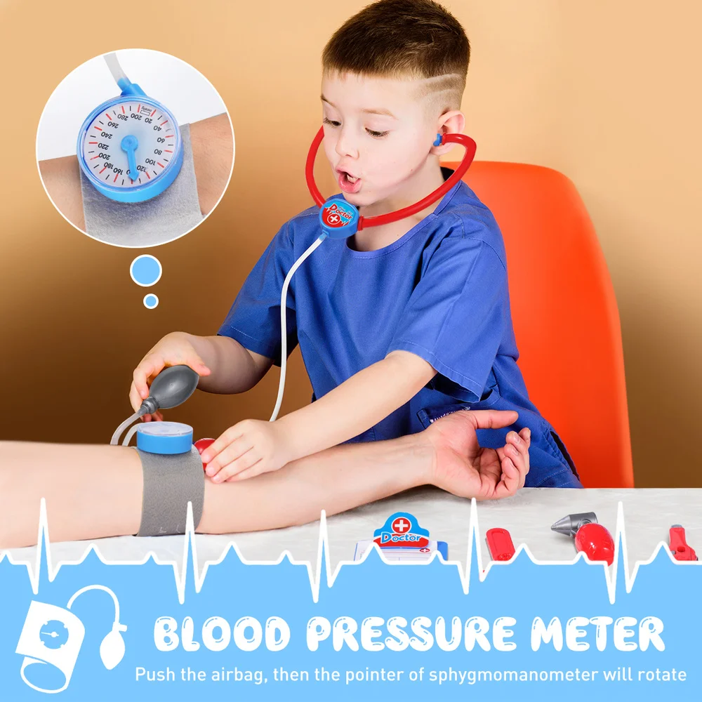 

iBaseToy Set of 18PCS Kids Tools Pretend Play Role Play Tools Kit Nursing for Toddlers Boys Girls
