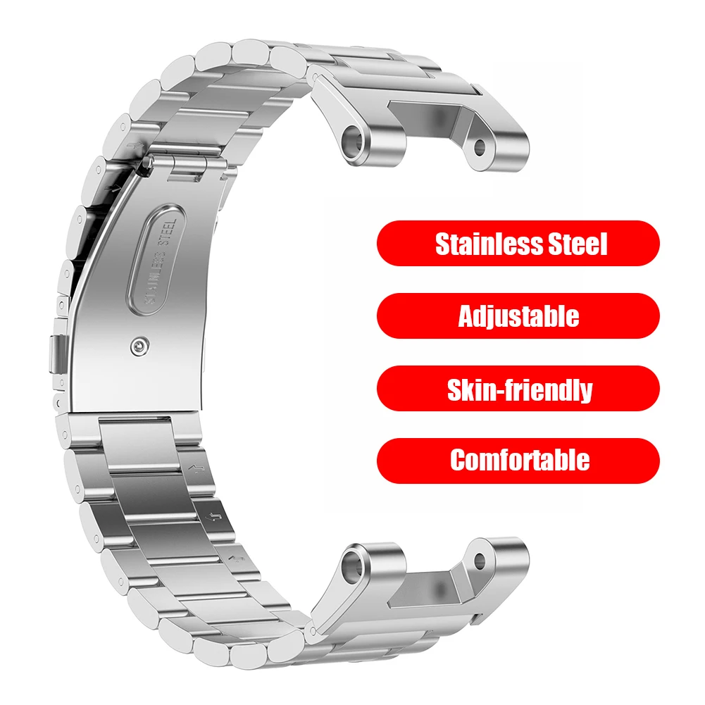 

Luxurious strap for Amazfit T rex PRO smart watch Band Metal stainless steel Bracelet for Xiaomi huami amazfit TREX screen film