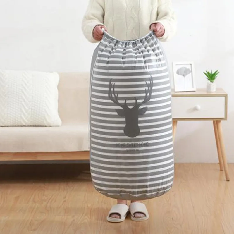 Портативный Легкий нейлоновый стиральный мешок большой емкости с милым принтом