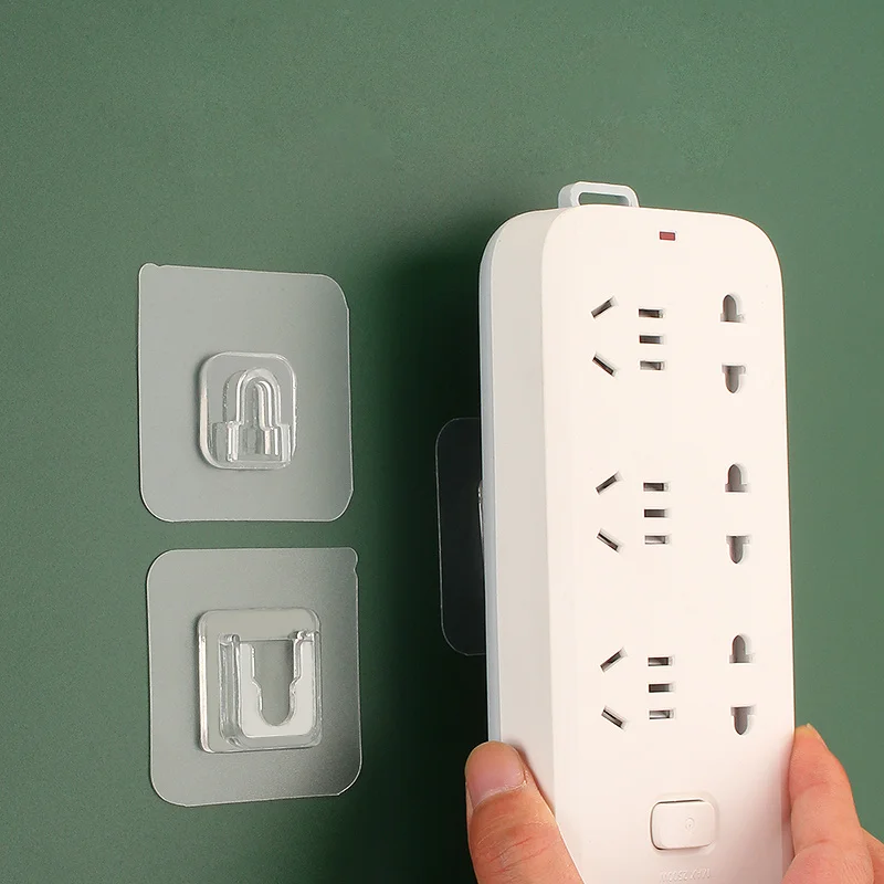 

6*6cm Double-Sided Adhesive Wall Hooks Hanger Strong Transparent Suction Cup Wall Storage Holder Kitchen Bathroom Accessories