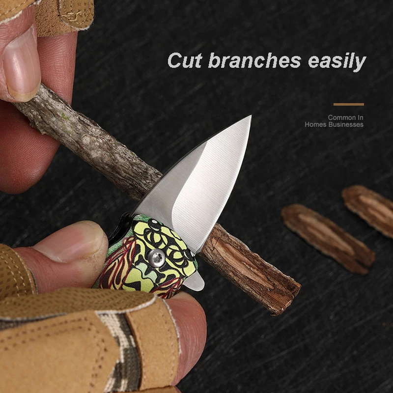 Уличный Мини Портативный нож D2 стальной складной для выживания в дикой природе