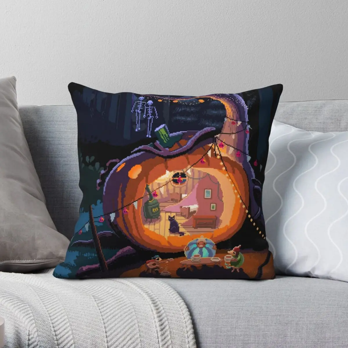 

Scene 'Hot Cocoa' Pillowcase Polyester Linen Velvet Printed Zip Decor Home Cushion Cover