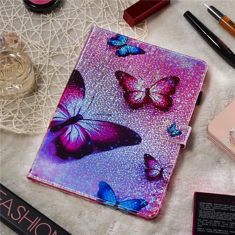 Чехол для Apple iPad 9," 6th 5th Generation A1893 A1954 Smart Cover для iPad Air 2 Funda Блестящий корпус бабочки