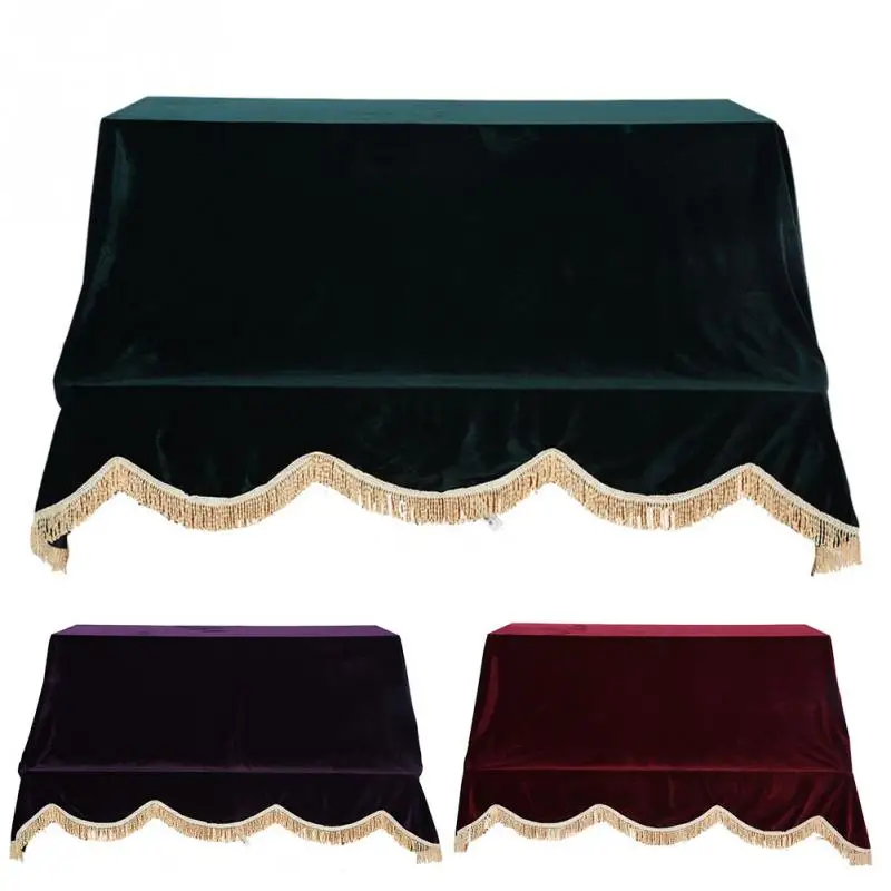 202*161 см покрывалом прочный пылезащитный плюш пианино крышка с кисточкой края |