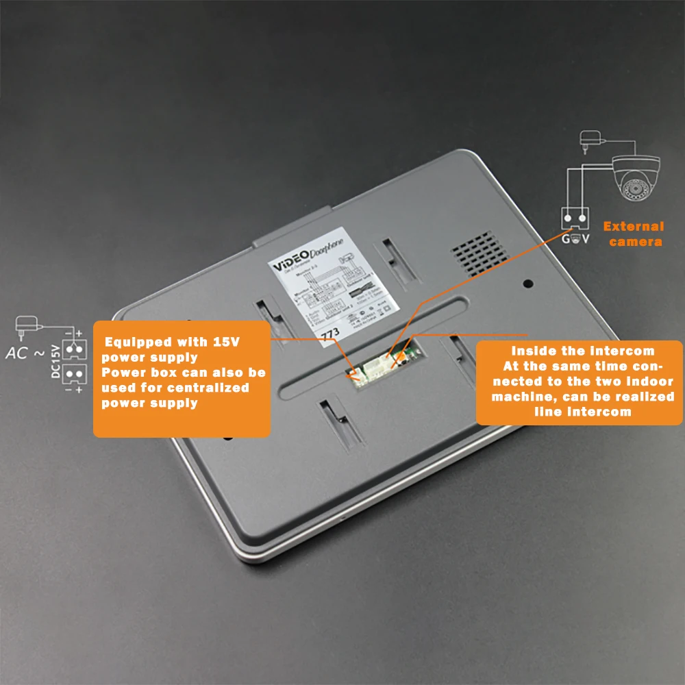 

7 inch Color Monitor and HD Camera Video Door Phone Doorbell Wired Video Intercom System with Door Release Touch Button
