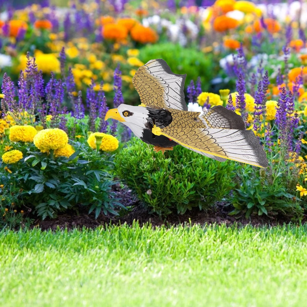 

Luminous Bird With Music Repellent Hanging Eagle Flying Bird Scarer Garden Decoration Portable Flying Bird Garden Decoration